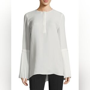 Lafayette 148 New York SILKWhite Blouse